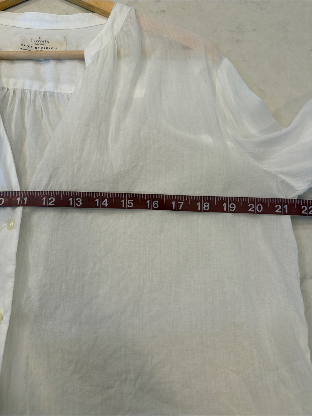 Trovata Birds of Paradise White Blouse Size Large - Picture 7 of 8